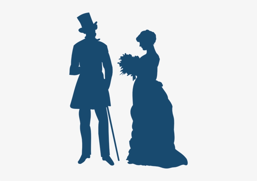Picture Free Couples Silhouette Clip Art At Getdrawings - Old Fashioned Clipart, transparent png download