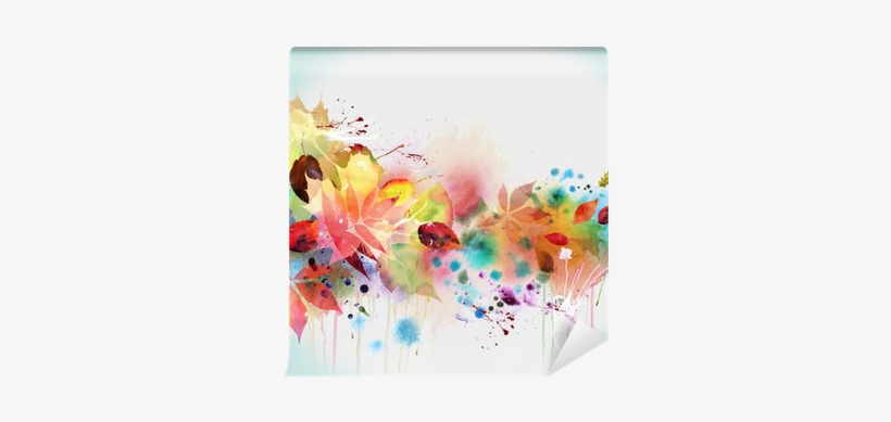 Floral Autumn Design, Watercolor Painting Wall Mural - Journal Your Life's Story: Floral Autumn Watercolor, transparent png download