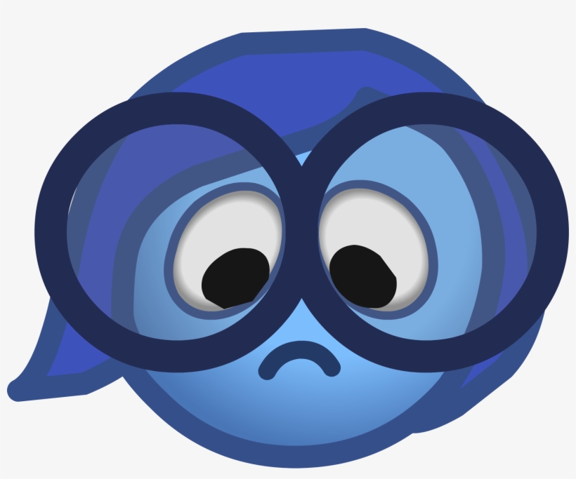 Inside Out Party 2015 Emoticons Sadness - Inside Out Emoji Png, transparent png download