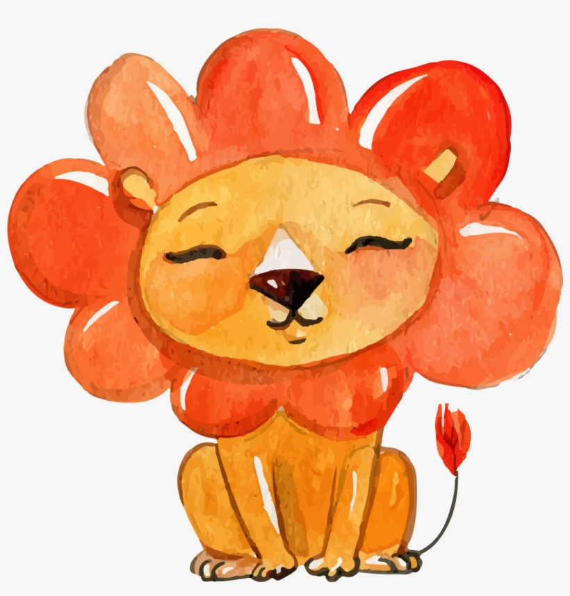 Lion Drawing Watercolor Painting Poster - Fabula La Leona Fiera, transparent png download