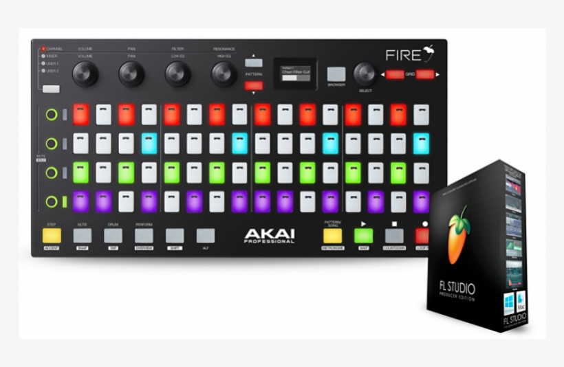 Akai Professional Fire Fl Studio Controller With Fl - Akai Fire Fl Studio, transparent png download