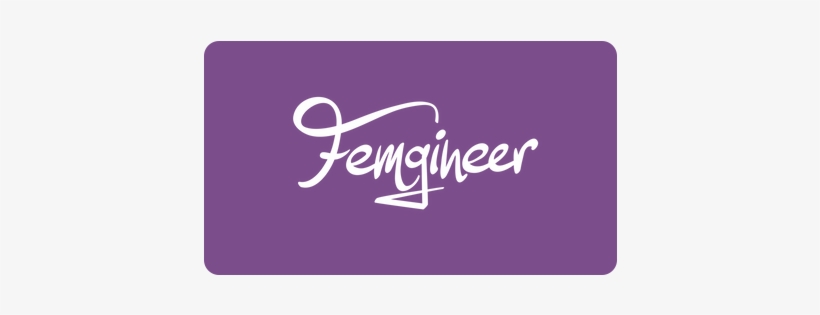 Femgineer White Logo Purple Background - Purple Logos, transparent png download