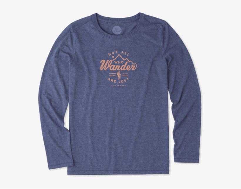 Women's Wander Hike Long Sleeve Cool - Long-sleeved T-shirt, transparent png download