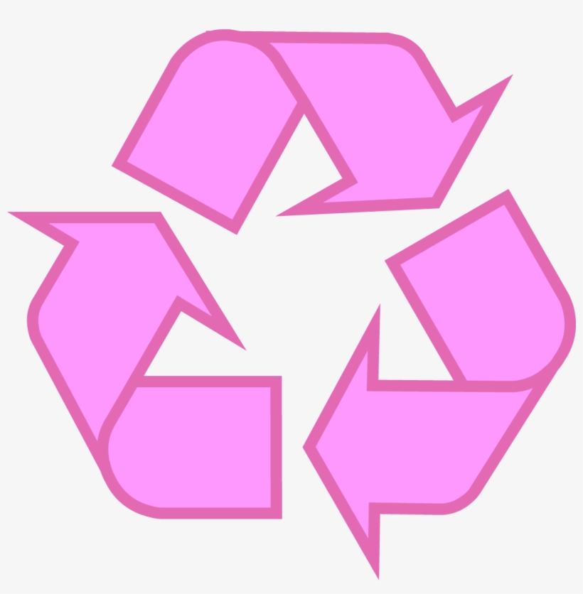 Pink Recycling Symbol - Reduce Reuse Recycle Diagram, transparent png download