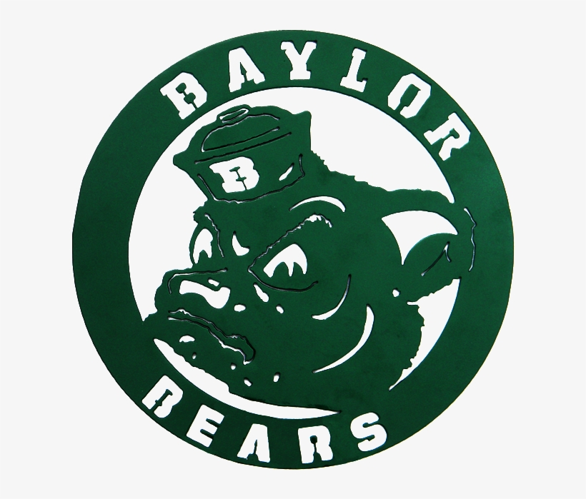 Baylor Sailor Bear Green Circular Wall Sign - Wisconsin Herd Logo, transparent png download