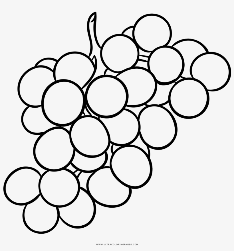 Delighted Grapes Coloring Page Grape Ultra Pages - Desnho De Frutas Para Colorir, transparent png download