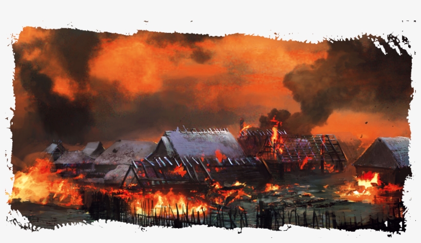 Following The Tracks For About 10 Minutes We Find The - Fantasy Village On Fire, transparent png download