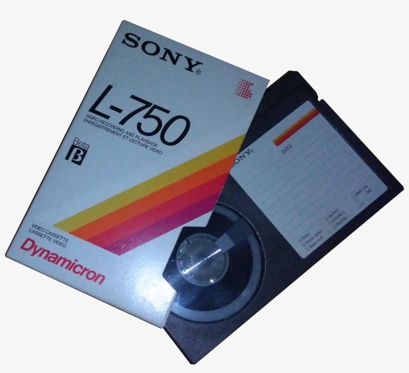Sony Betamax Cassette L-750 Sd 195min Recordingtime - Betamax, transparent png download