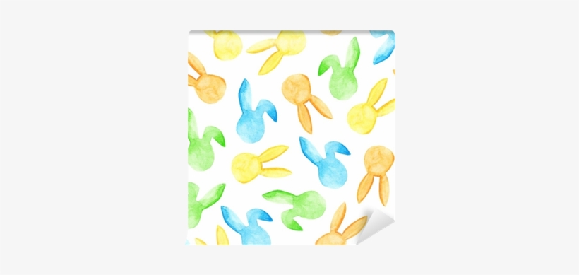 Watercolor Bunny Seamless Pattern - Watercolor Painting, transparent png download