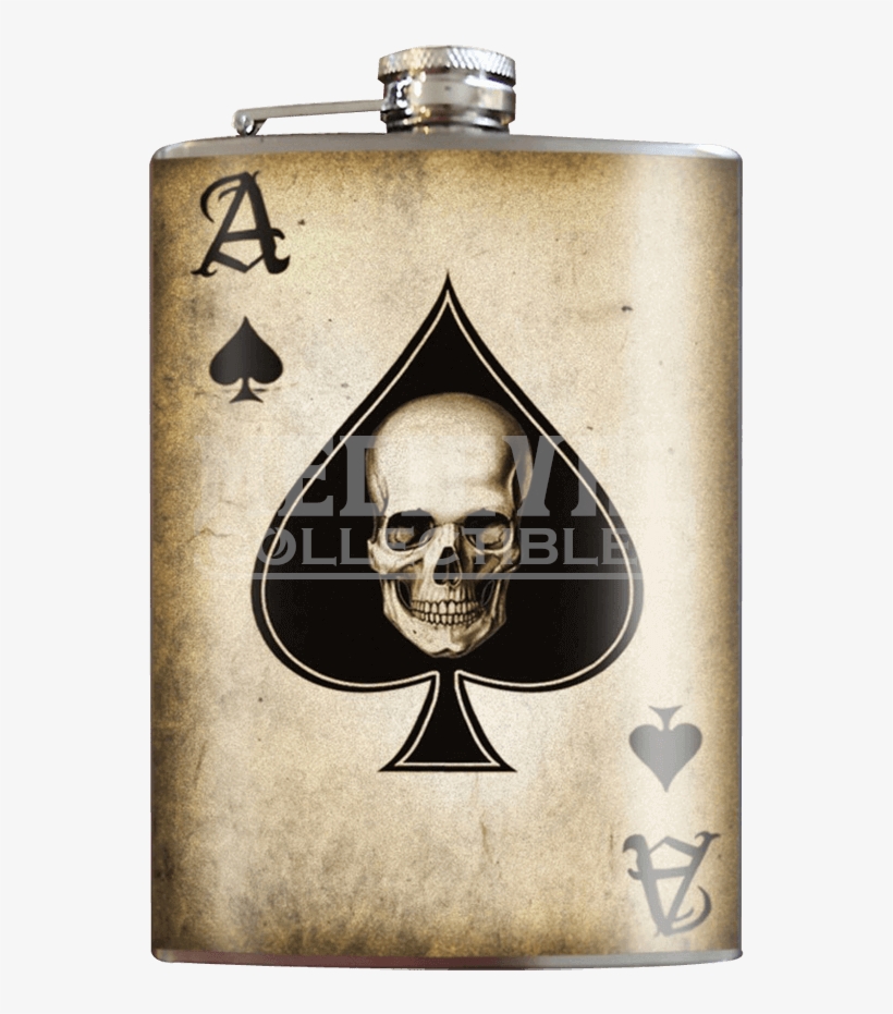 Trixie & Milo Ace Of Spades Stainless Steel Flask, transparent png download