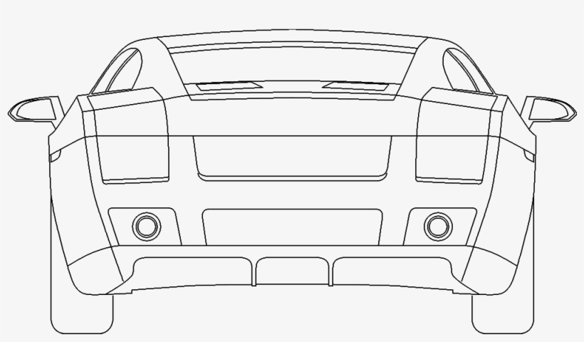 Lamborghini Cad Drawing - Line Art, transparent png download