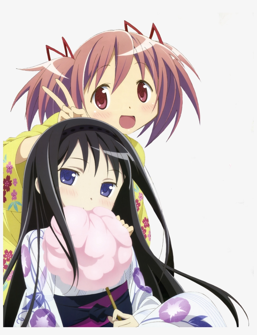 Puella Magi Madoka Magica Madoka And Homura Pose, transparent png download