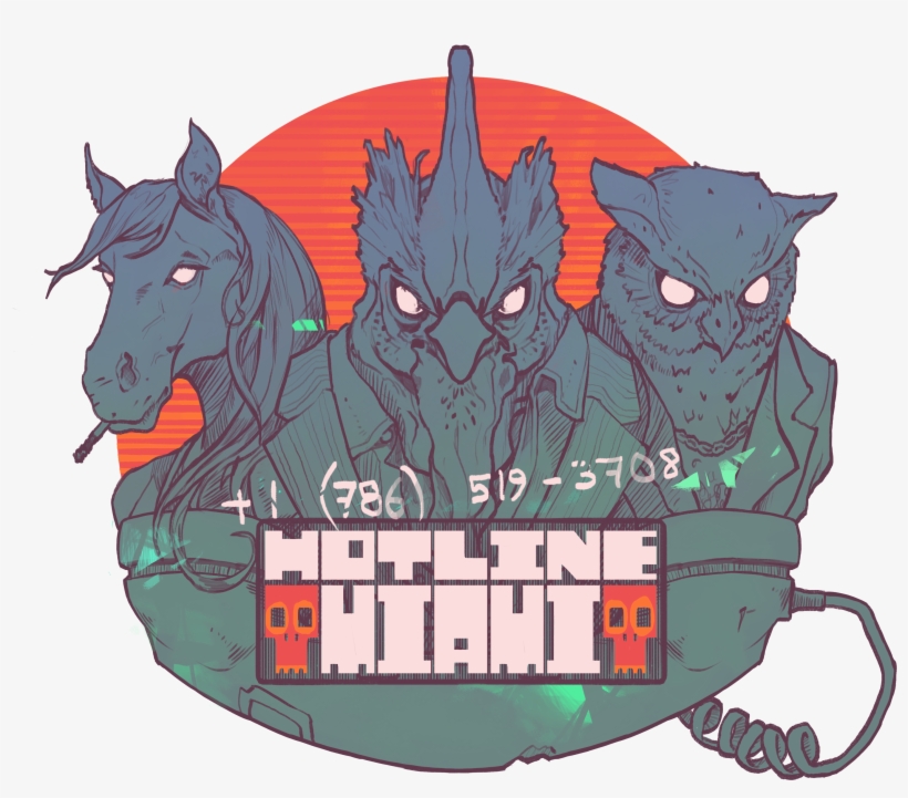 Hotline Miami Fanart - Hotline Miami Stickers Vinyl, transparent png download