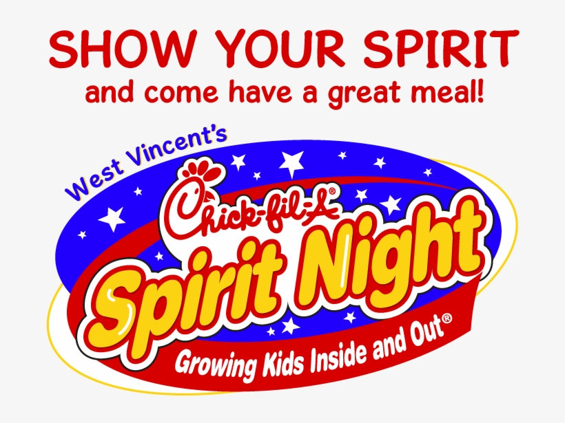Come To West Vincent Elementary's Chick Fil A Spirit - Chick Fil A School Spirit Night, transparent png download
