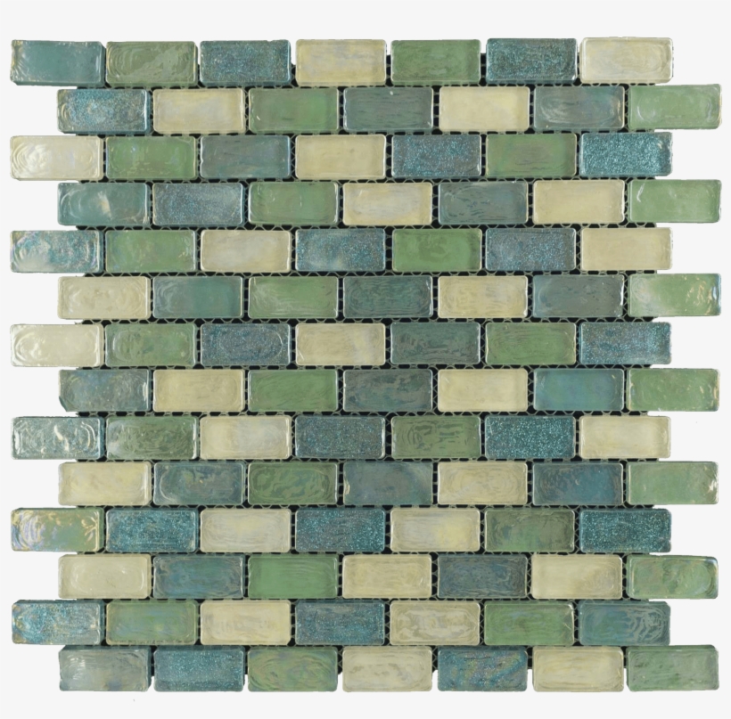 Hammered Aqua Brick Mosaic X Tiles From - Brick, transparent png download
