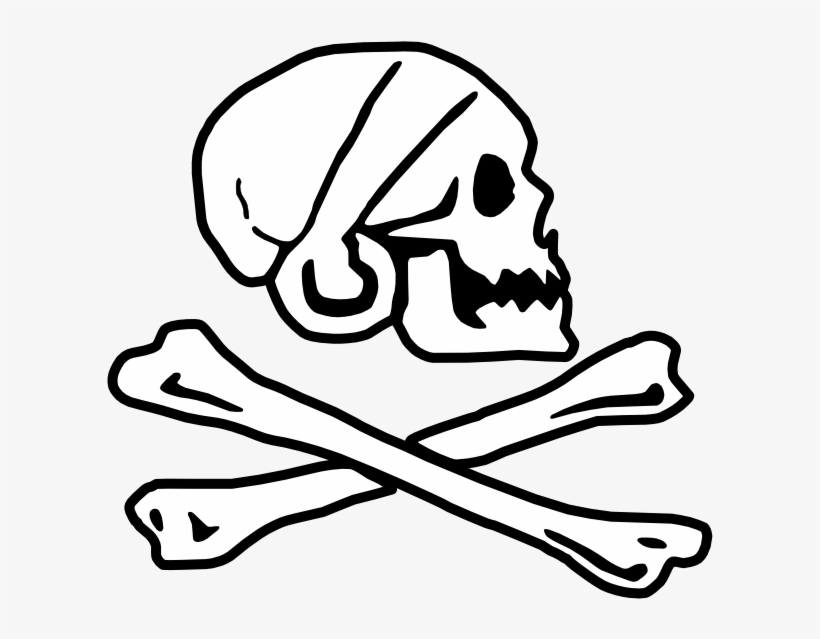 Jollyroger-transparent - Henry Every's Pirate Rectangle Magnet, transparent png download