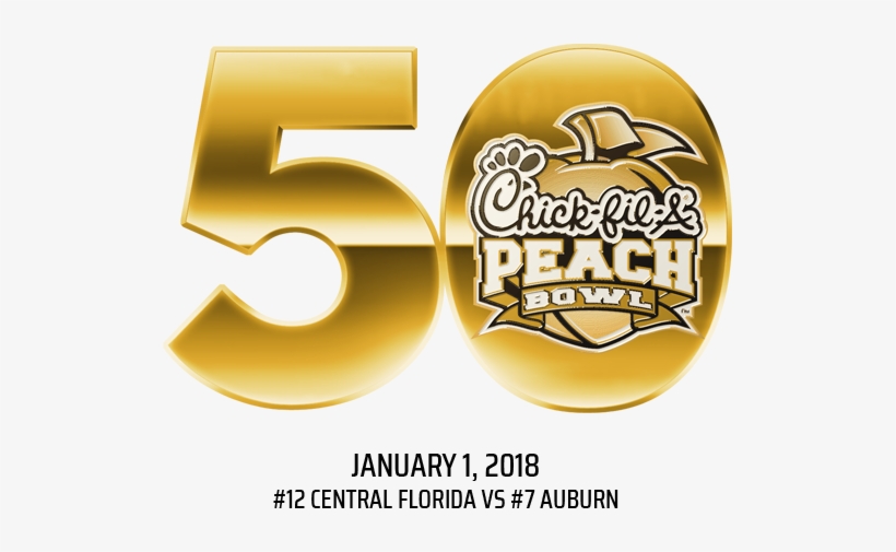 Chick Fil A Peach Bowl 50 Logo - Chick Fil A 50 Years, transparent png download
