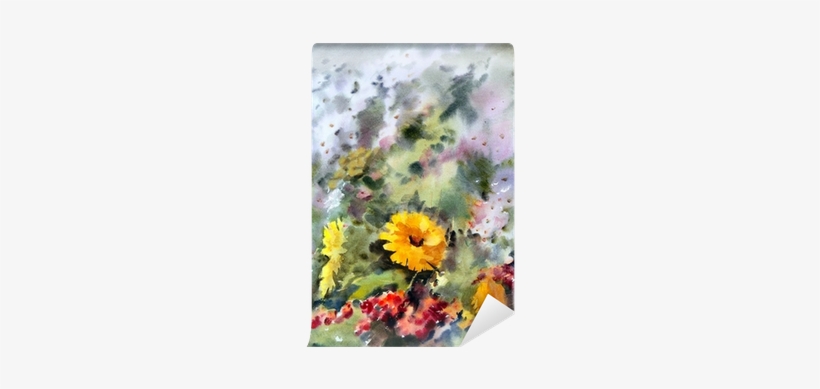 Watercolor Painting Of The Beautiful Flowers - Watercolor Painting, transparent png download