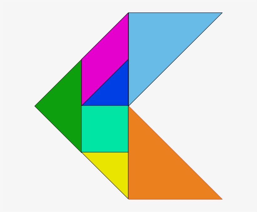 Tangram Arrow Or Chevron - Tangram Arrow, transparent png download