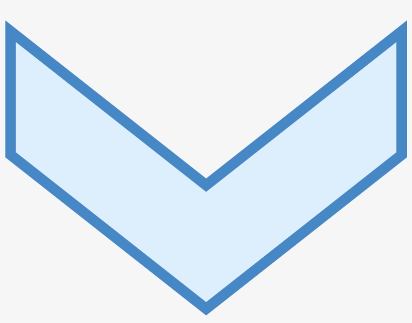 Chevron Down Icon - Electric Blue, transparent png download