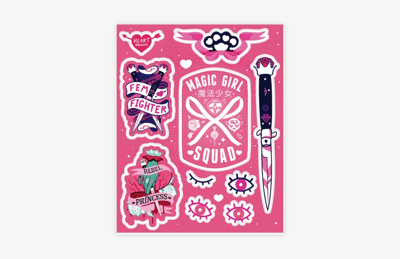Magic Girl Power Sticker/decal Sheet - Designs Stickers For Girls, transparent png download