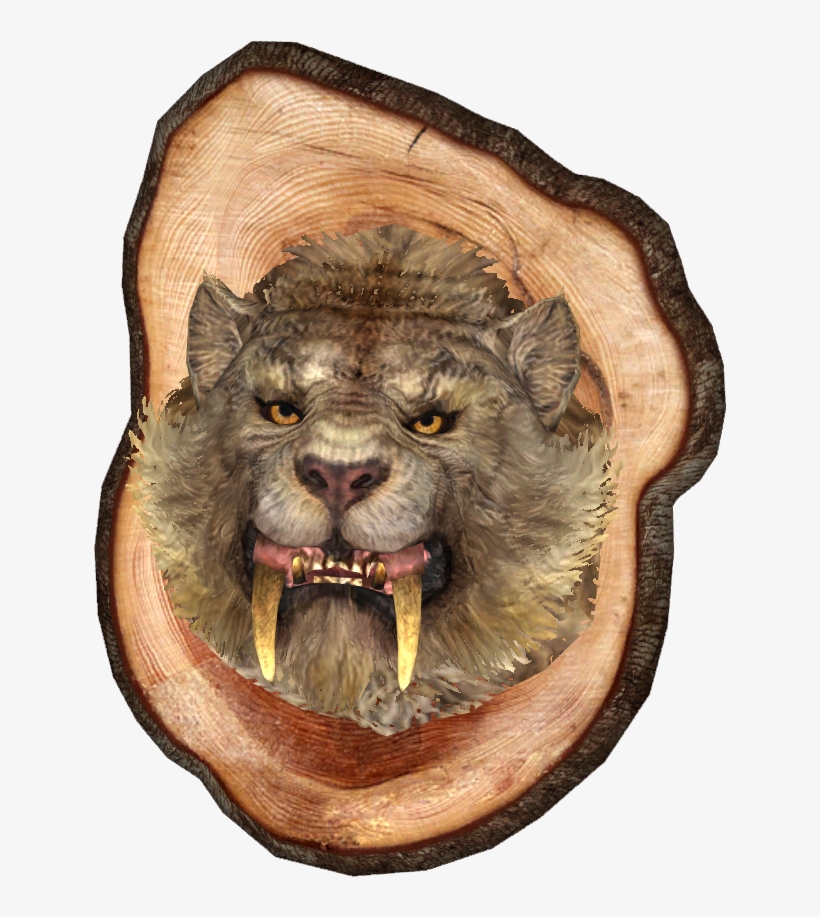 Mounted Sabre Cat Head - Cat, transparent png download