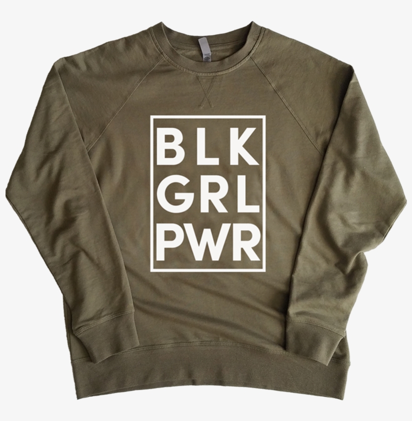 Black Girl Power French Terry - Long-sleeved T-shirt, transparent png download