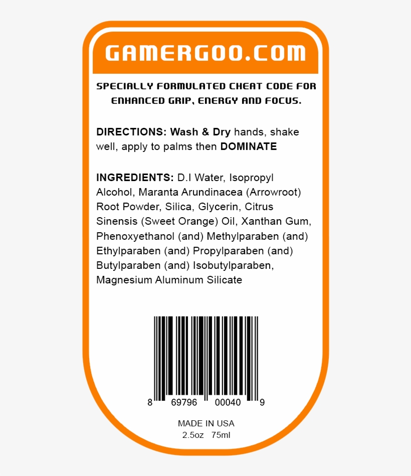 Gamer Goo Orange - Number, transparent png download