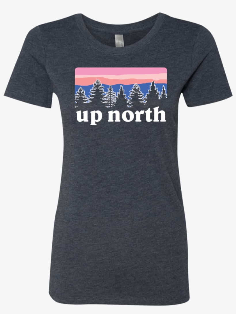 Up North Treeline Sunset Ladies T Shirt - Course I Talk To Myself Ed Expert Advice Next Level, transparent png download