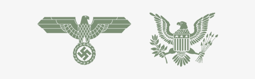 41kib, 670x216, American Nazi Eagles - Us Eagle Vs Nazi Eagle, transparent png download