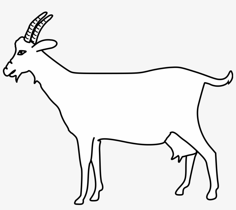 Open - Goat Black And White Png, transparent png download