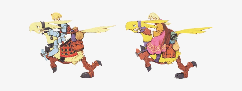 With The Arrival Of Ramza's Two Chocobos Boco And Persephone, - Cartoon, transparent png download