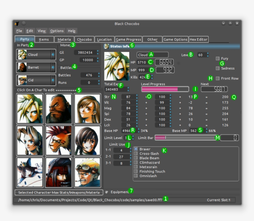 Detailed Information - Free Shipping Classic Rpg Ff7 Cloud Strife Tifa Barret, transparent png download