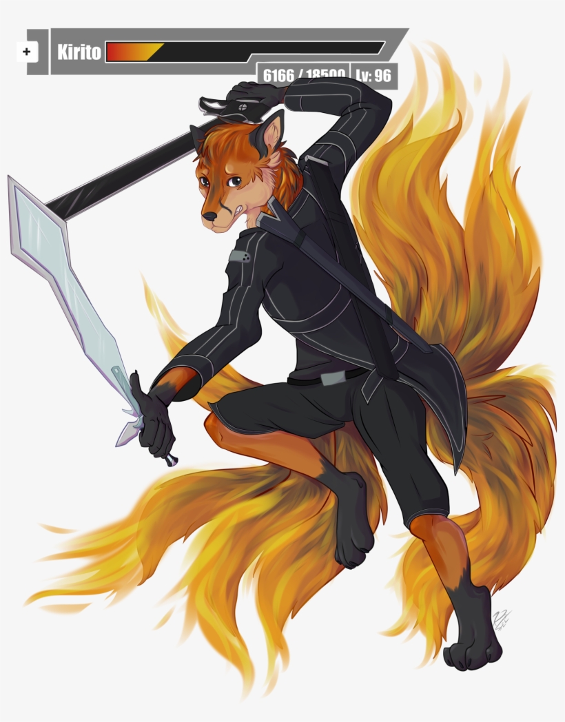 Commission - Anthro Kirito - Kirito, transparent png download