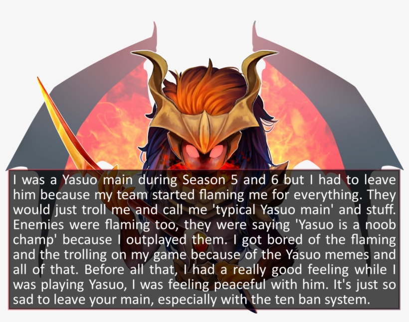 I Was A Yasuo Main During Season 5 And 6 But I Had - Flaming, transparent png download