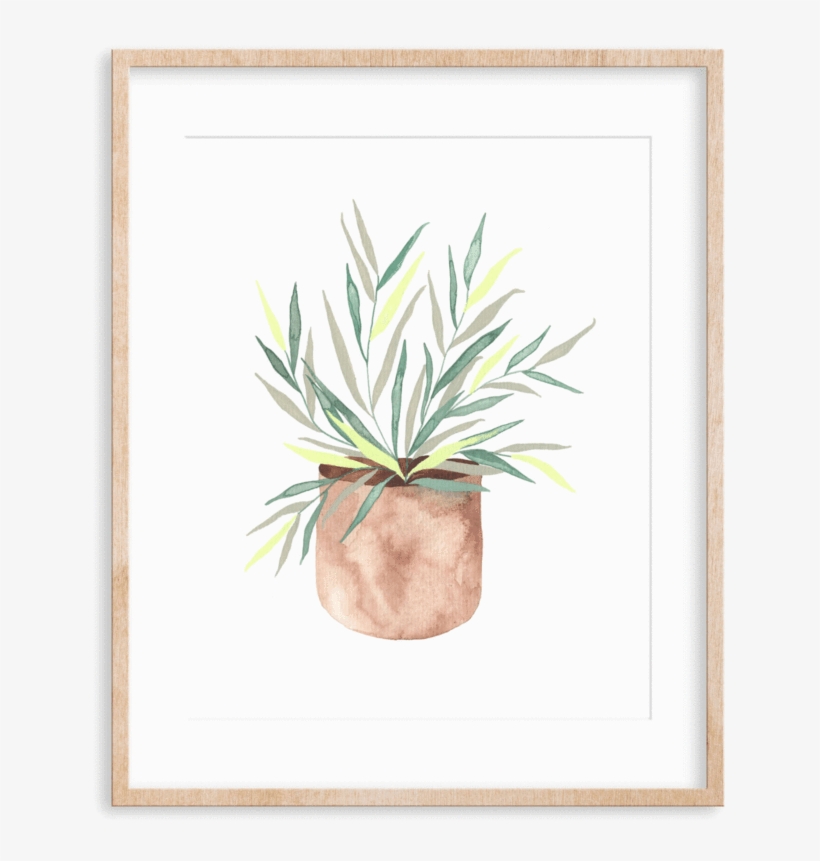 Needle Leaves Art Print - Watercolor Painting Transparent Png - 1024X1024 - Free Download On Nicepng
