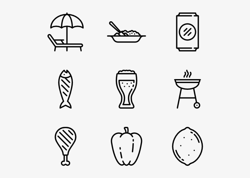 Bbq - Bbq Png Black And White, transparent png download