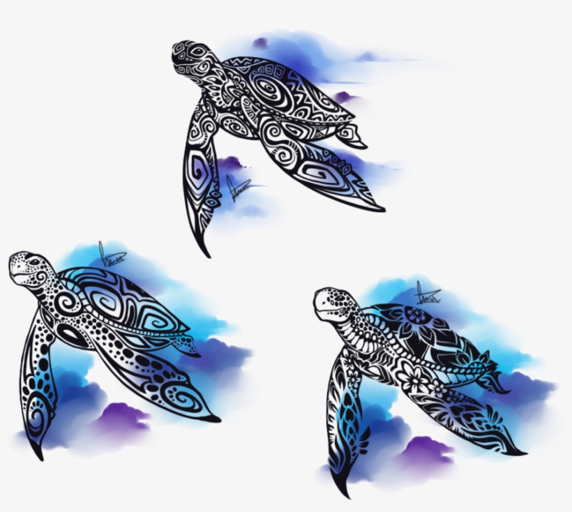Tribal Black Sea Turtle By Lembuk - Sea Turtle, transparent png download