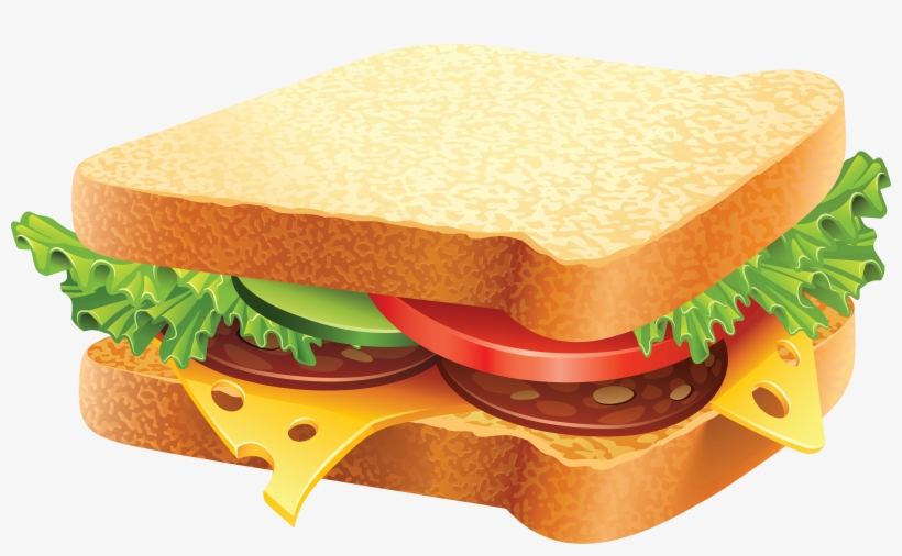 Sandwich Clip Art Free - Sandwich Clipart, transparent png download