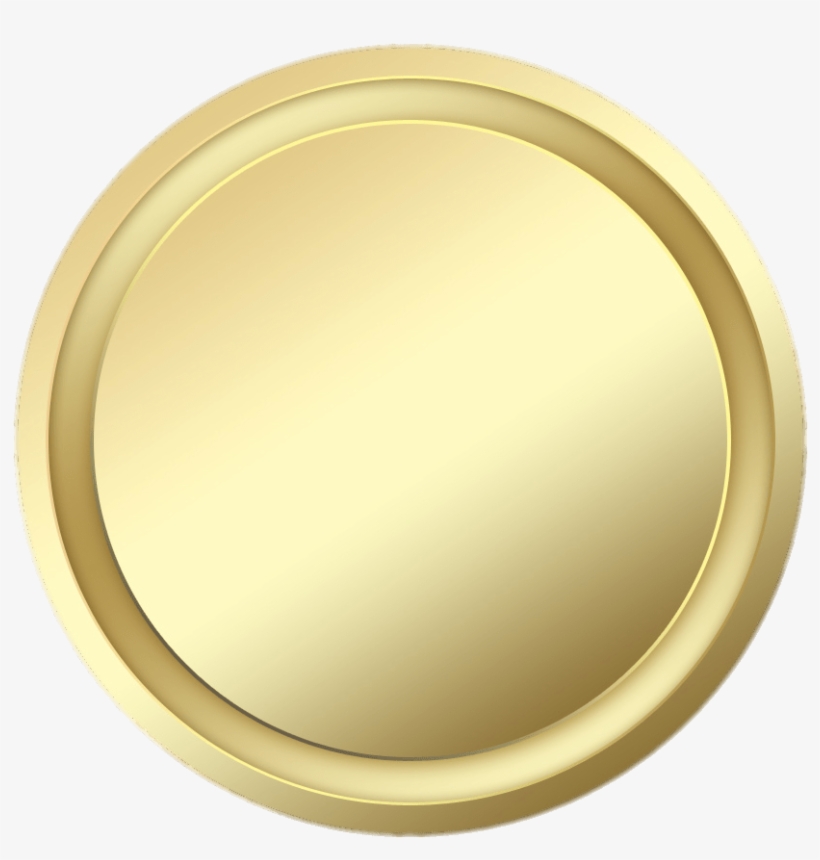 Blank Golden Seal - Circle, transparent png download