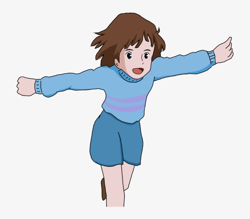 Frisk From Undertale, In Ghibli Style - Undertale Frisk Gif Png, transparent png download