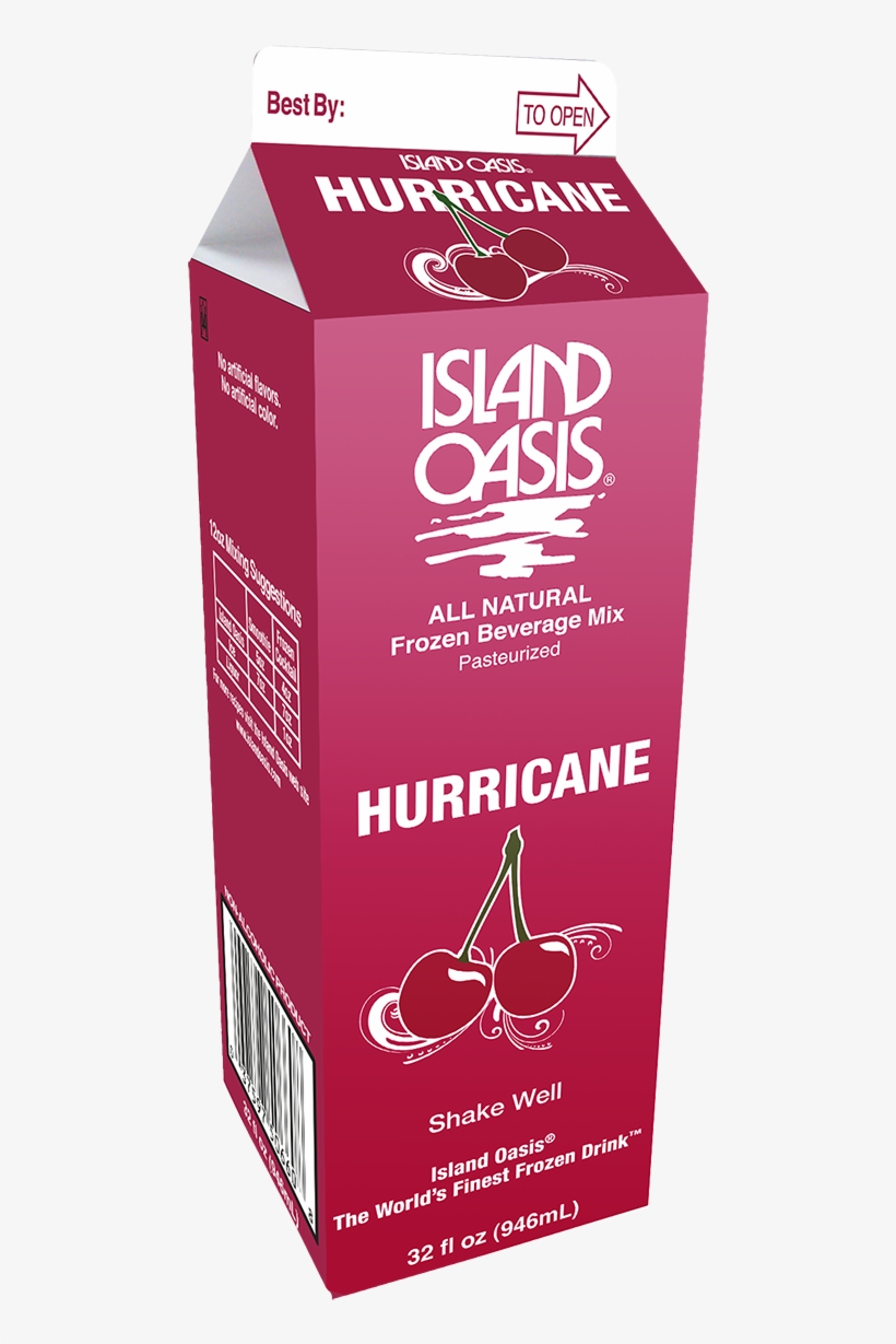 20047 Io Hurricane 32 Oz Carton 20047 Io Hurricane - Island Oasis Mixes Transparent Background, transparent png download
