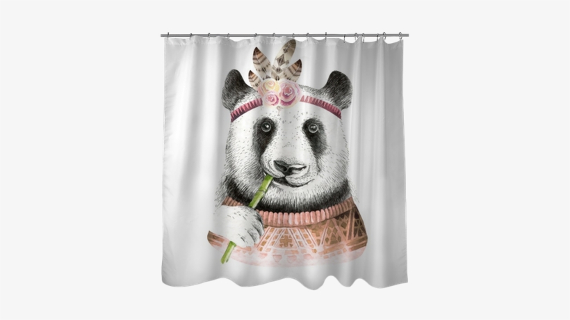 Watercolor Panda Illustration - Watercolor Bear Panda, transparent png download