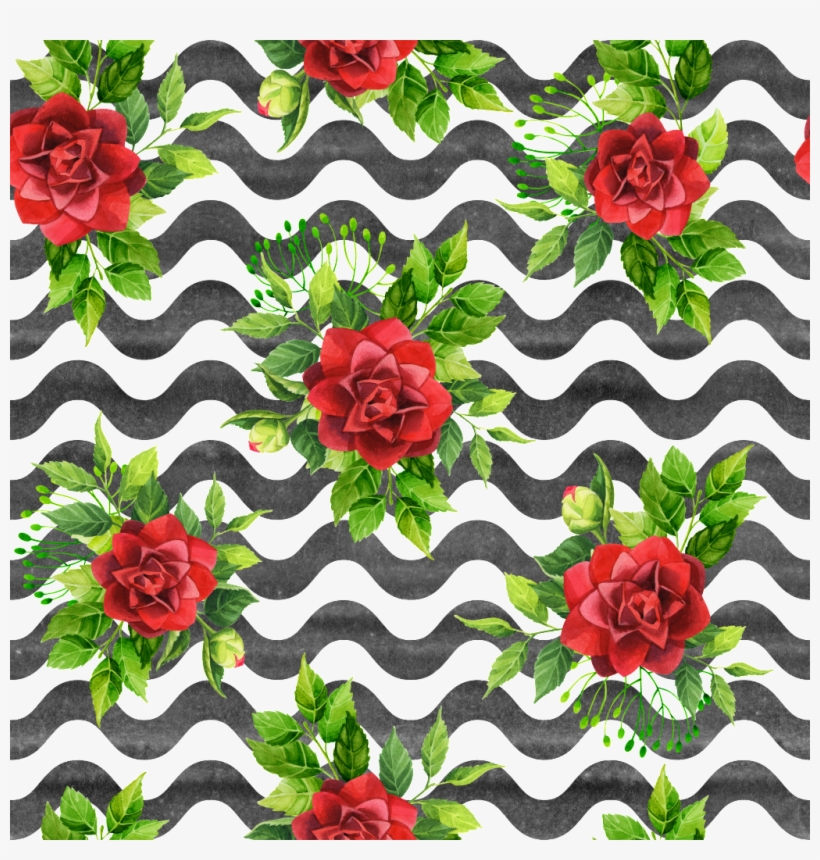 Floral Background On Water Ripple Wall - Waterproof Cover For Handbag, transparent png download