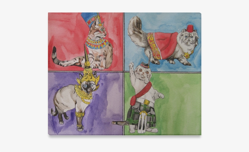 Cats From Around The World Canvas Print Canvas Print - Cats From Around The World Metal Print, transparent png download