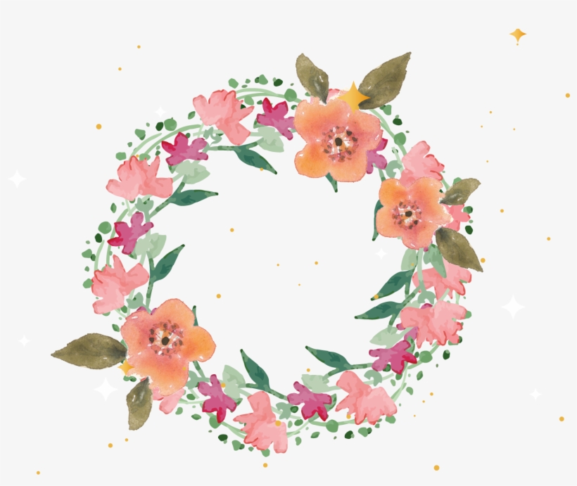 Wreath Flower Pink Transprent Png Free Download - Wreath, transparent png download