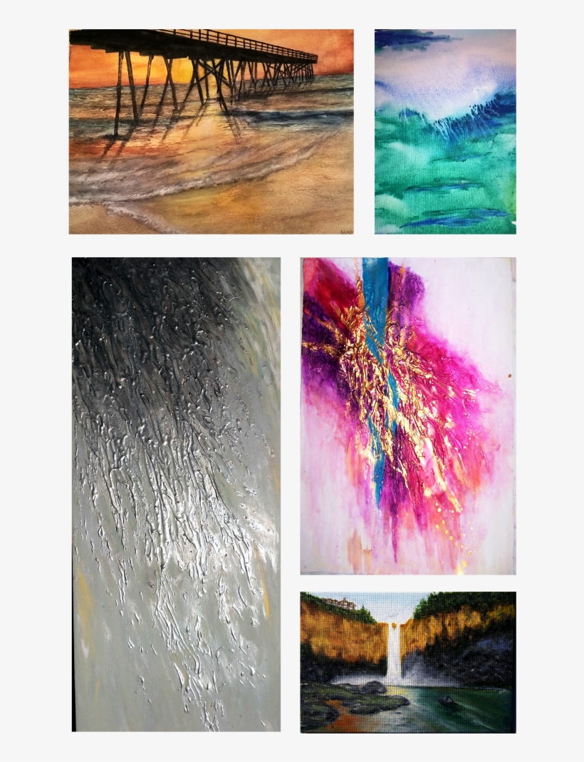Her Watercolor And Acrylic Paintings Burst Across The - Painting, transparent png download