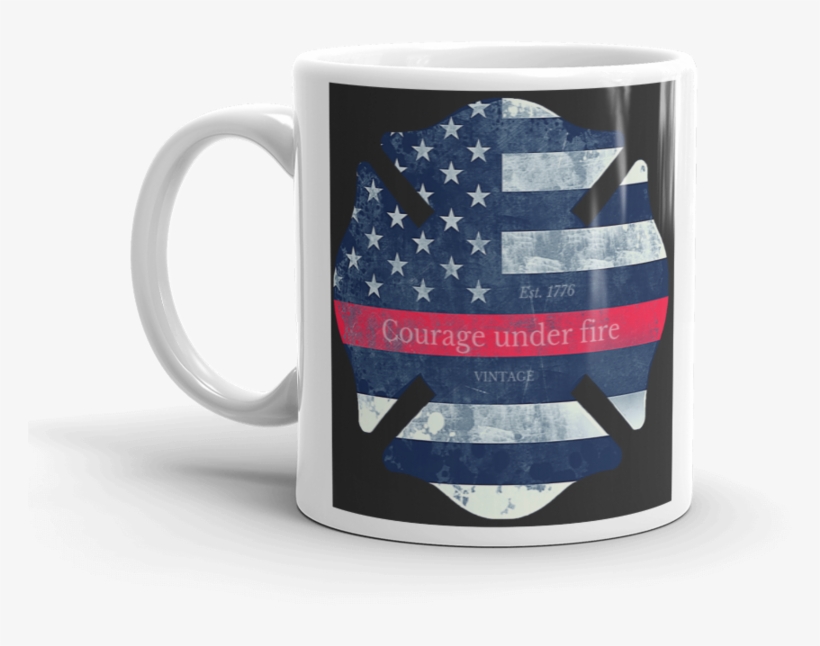 Maltese Cross Firefighter Symbol Printed On White Coffee - Mug, transparent png download