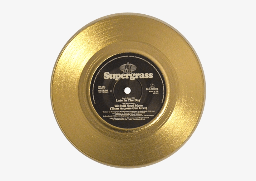 Supergrass Gold Vinyl - Gold Records Png, transparent png download
