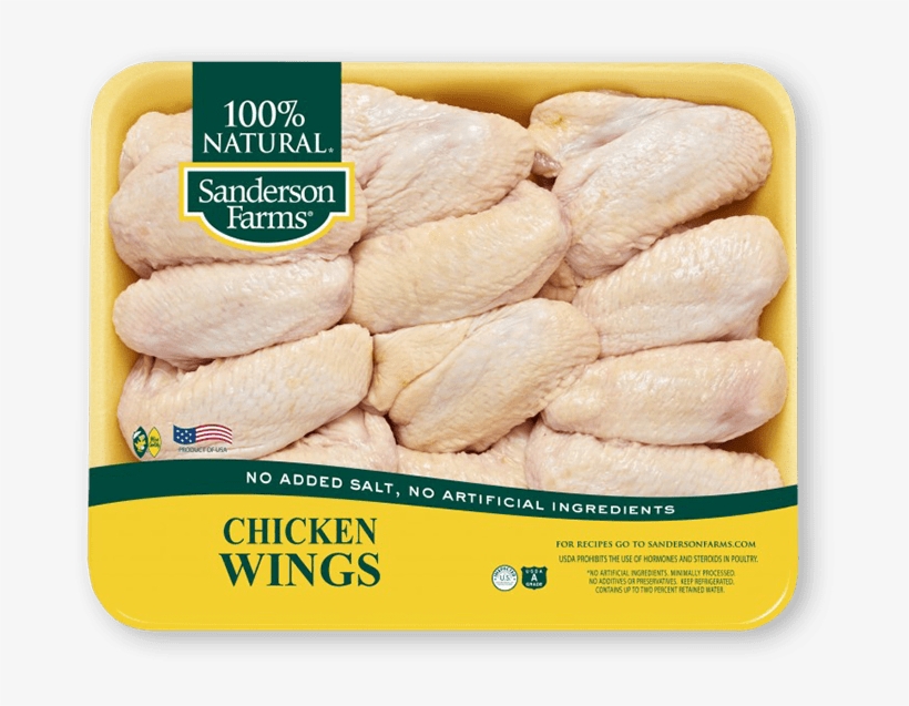 Chicken Wings Family Pack - Sanderson Farms Fresh 97% Fat Free Boneless, Skinless, transparent png download